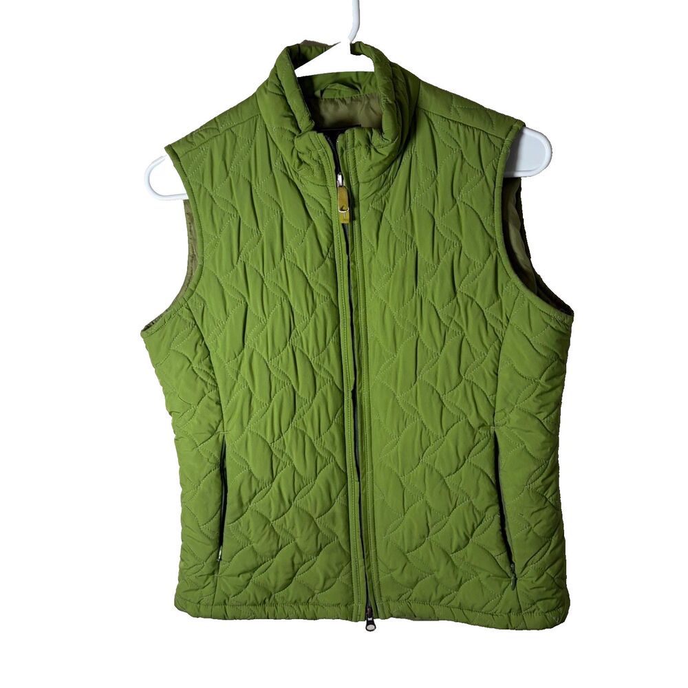 Royal Robbins Vest Women's Medium Green Quilted Full Zip Sleeveless Jacket